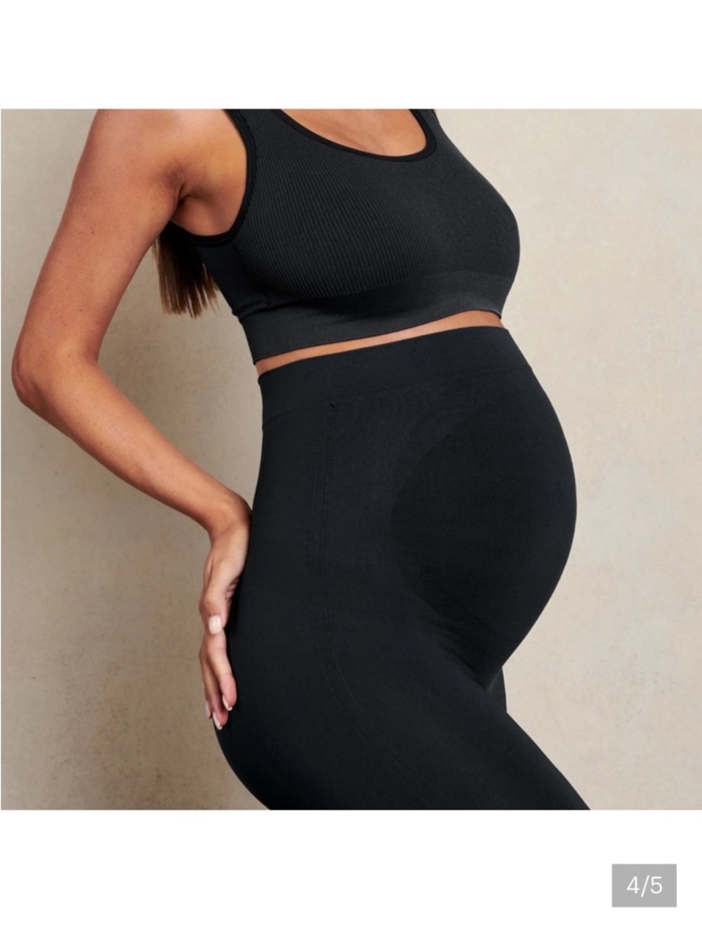 BLANQI Black High-Waist Maternity Support Leggings
